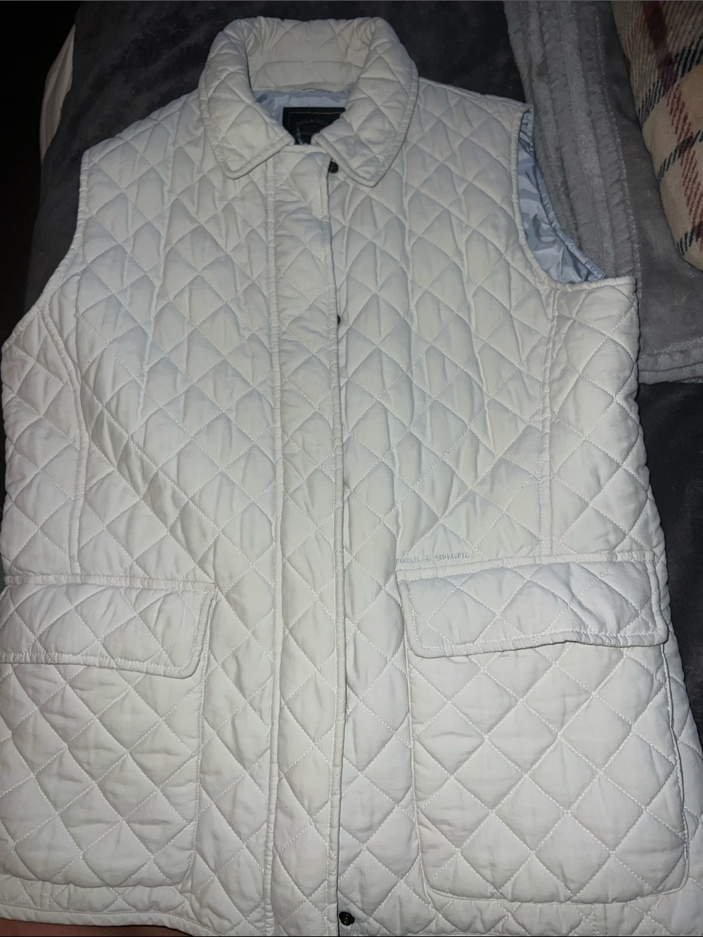 Paul & Shark Quilted off white Sleeveless Puffer Vest
